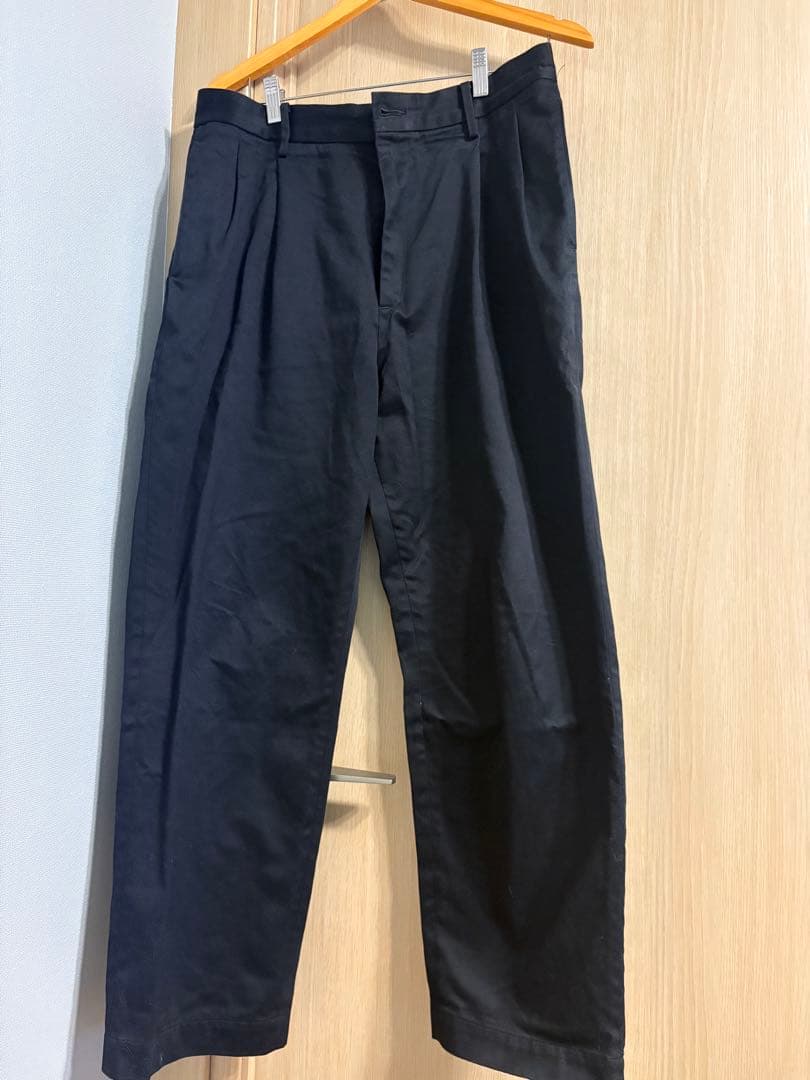 WACKO MARIA DOUBLE PLEATED TROUSERS 黒