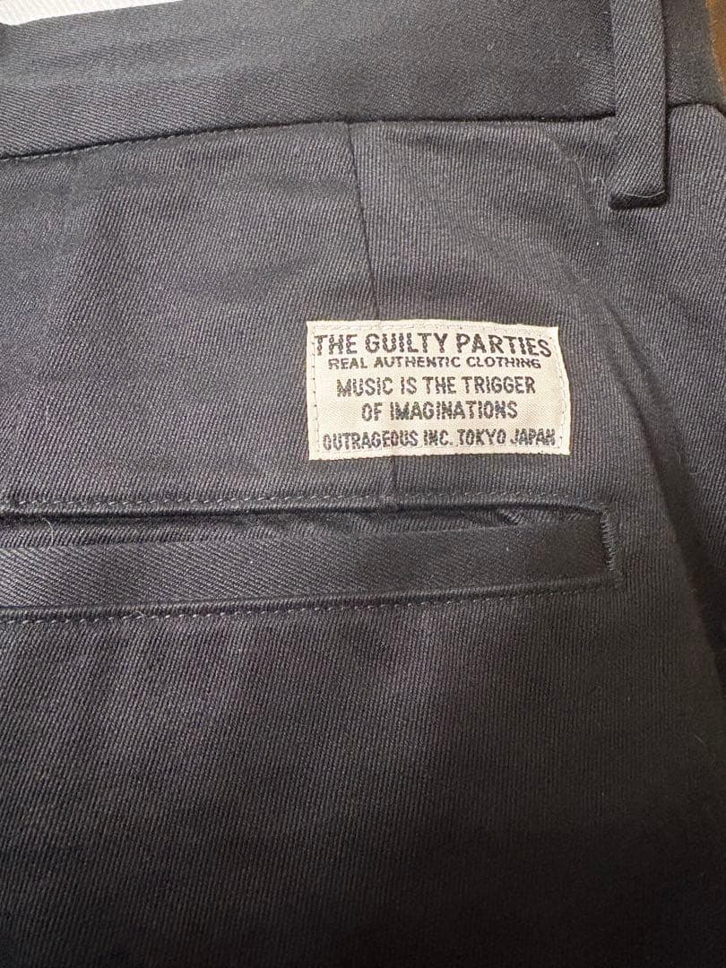 WACKO MARIA DOUBLE PLEATED TROUSERS 黒