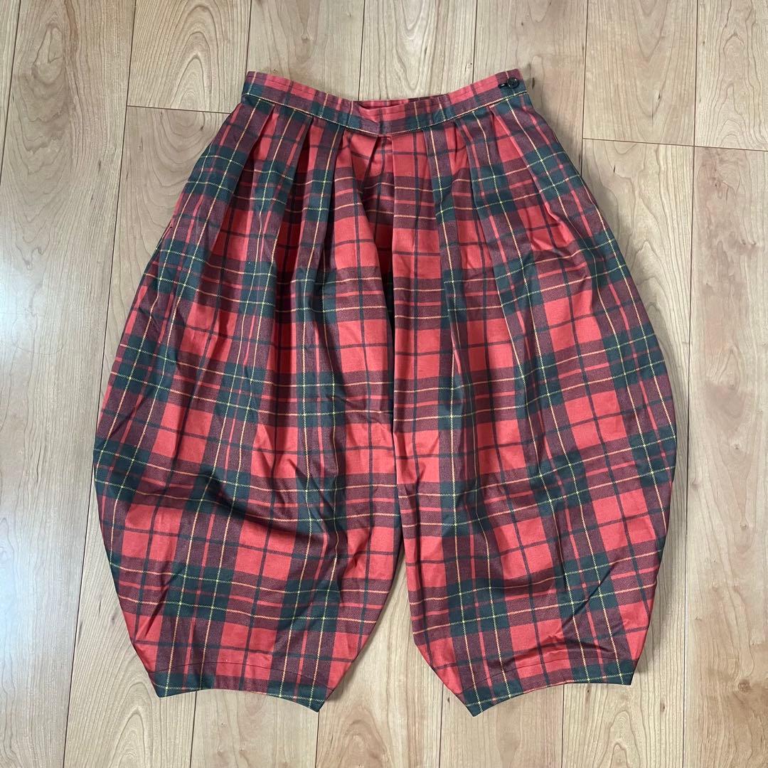 COMME des GARCONS コムコム タータンチェックバルーンパンツ
