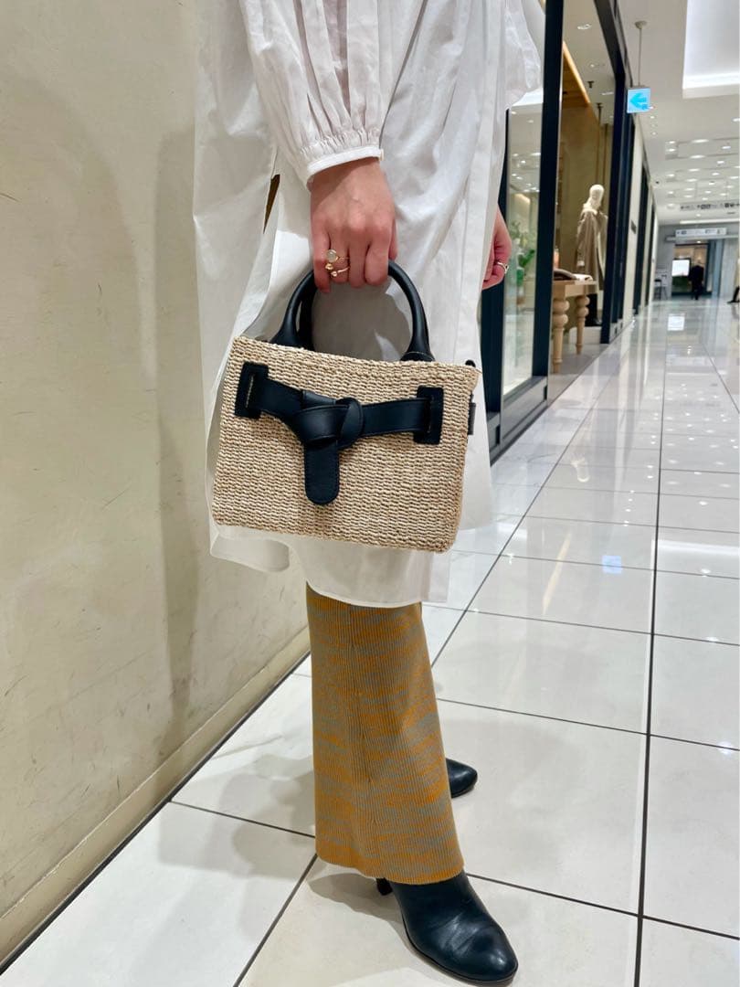 トゥモローランド　VIOLAd’ORO アバカレザーベルトショルダーバッグ