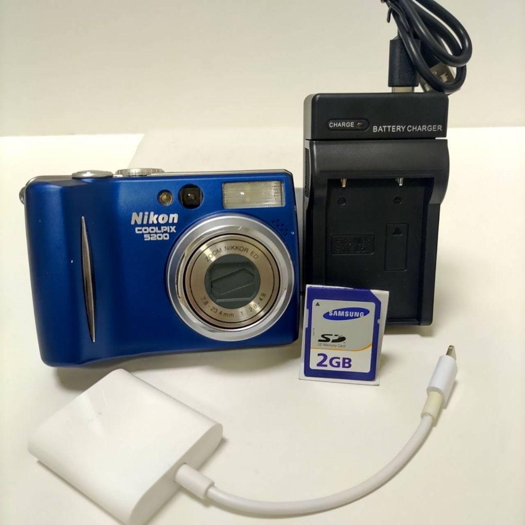 動作確認済み ニコン COOLPIX 5200 オールドコンデジ デジカメ