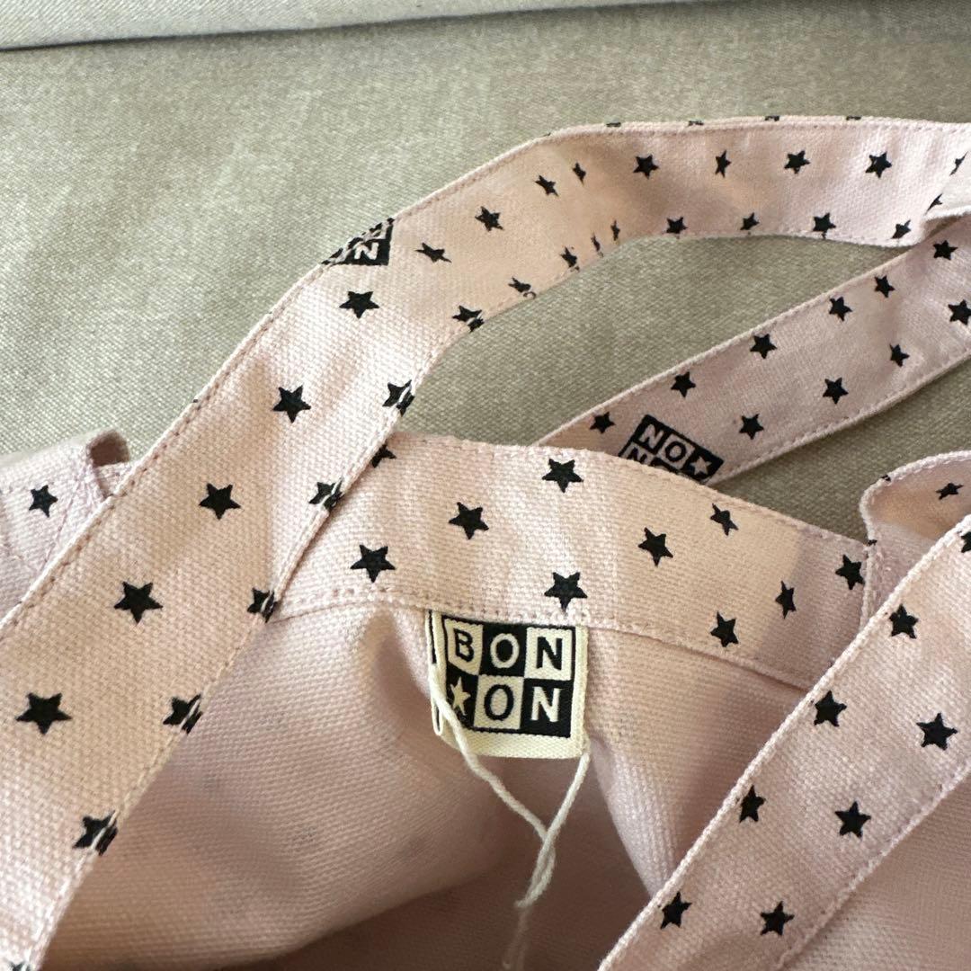 uni　BONTON 星柄トートバッグ　薄ピンク