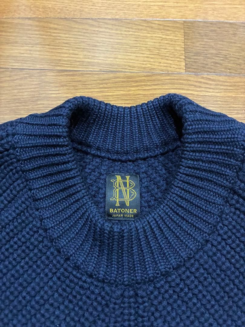 【美品】BATONER バトナー シグネチャークルーネック