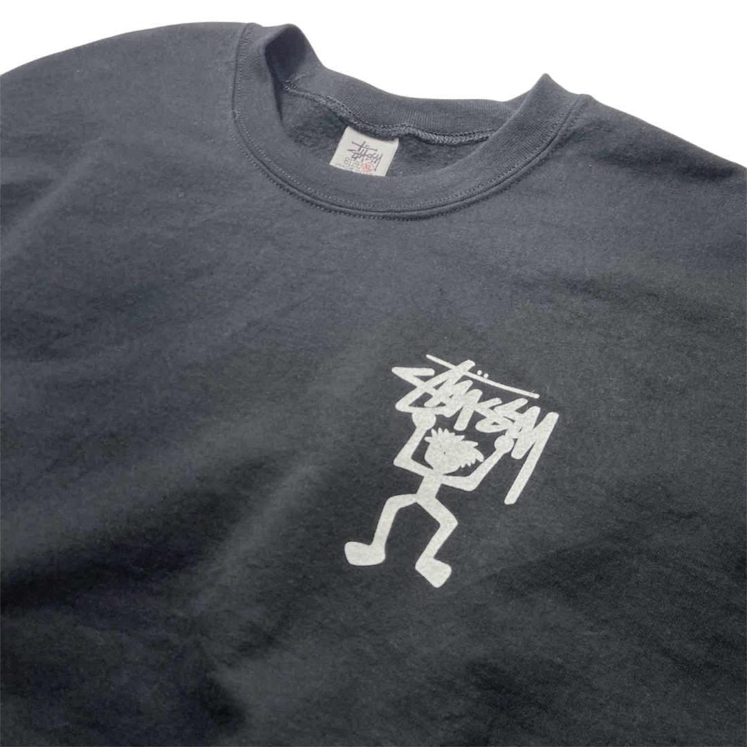 ステューシー シャドーマン スウェット USA製 90’s 古着 XL ブラック