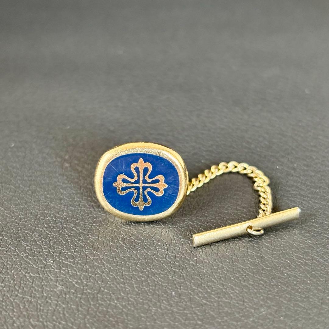 【希少】【パテックフィリップ】ヴィンテージ タイタックピン ブルー×ゴールド色