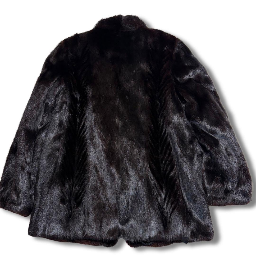 【本毛皮】SAGA MINKサガミンク 銀サガ ダークミンク リアルファーコート