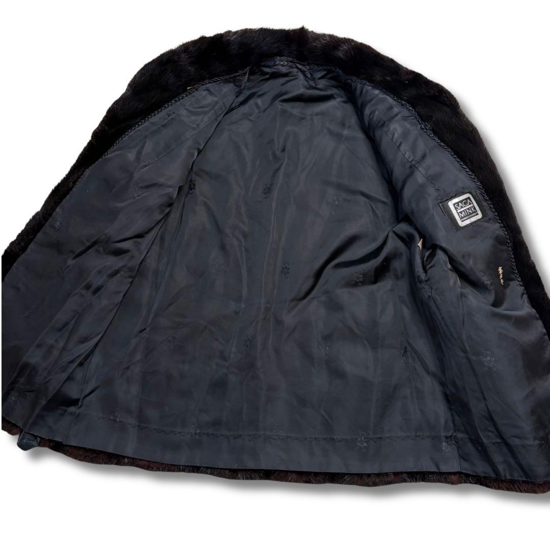 【本毛皮】SAGA MINKサガミンク 銀サガ ダークミンク リアルファーコート