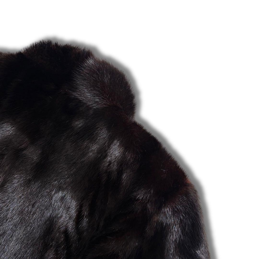 【本毛皮】SAGA MINKサガミンク 銀サガ ダークミンク リアルファーコート