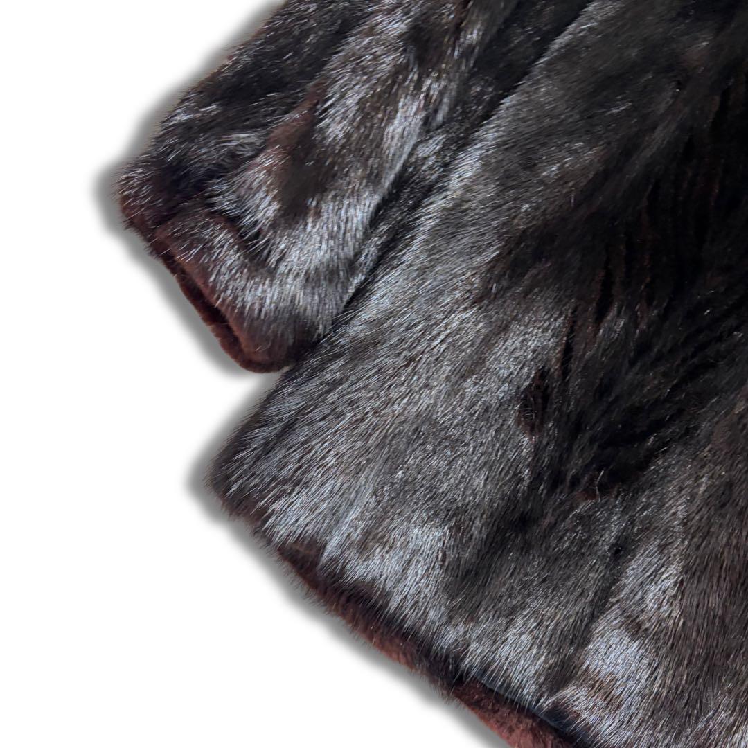 【本毛皮】SAGA MINKサガミンク 銀サガ ダークミンク リアルファーコート