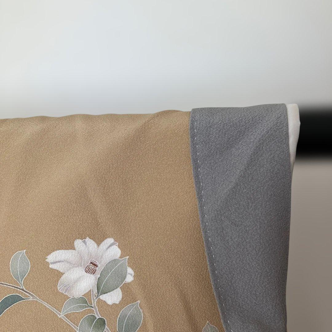 ベージュ 花柄 訪問着