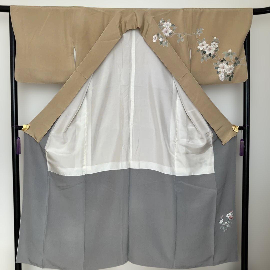 ベージュ 花柄 訪問着