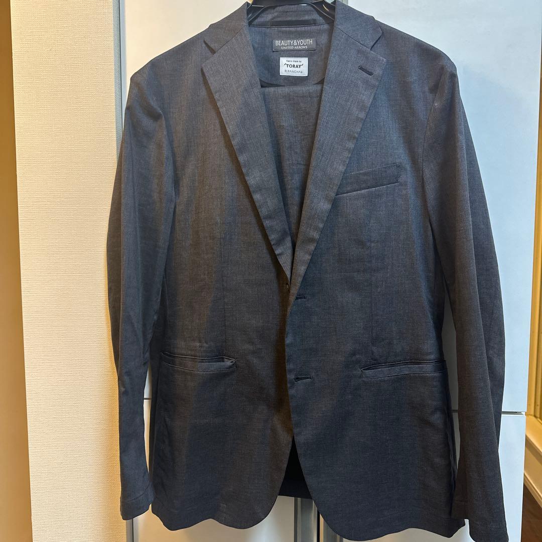 BEAUTY&YOUTH ダークグレー ビジネスセットアップ　上下セット