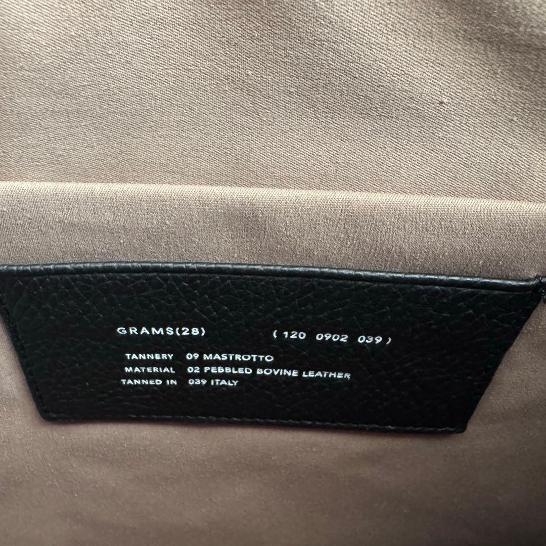 GRAMS28 120レザーフォリオ ペブルドレザー ブラック