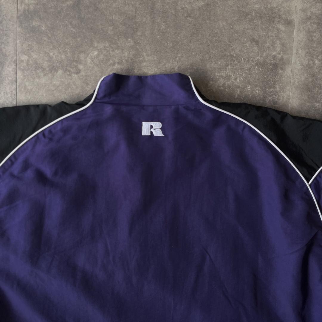 90s RUSSELL ATHLETIC ナイロン ハーフジップ XL A71
