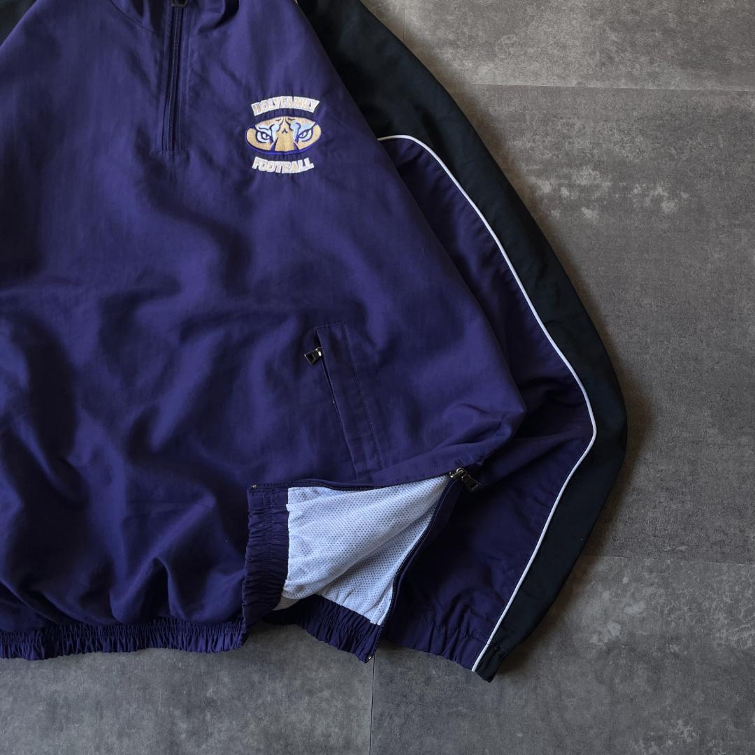 90s RUSSELL ATHLETIC ナイロン ハーフジップ XL A71