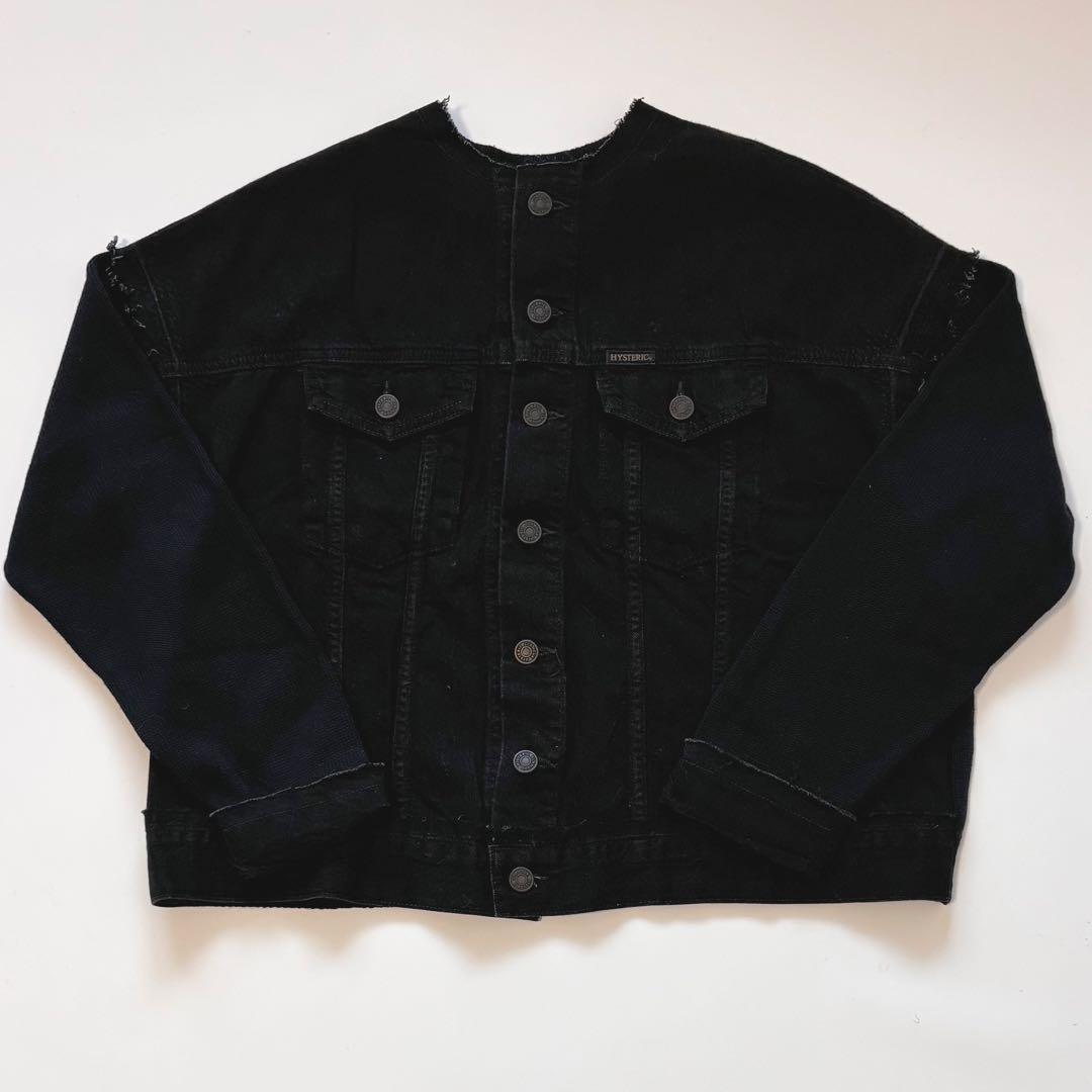 新品 ヒステリックグラマー 異素材デニムジャケット 黒 フリーサイズ 日本製￼