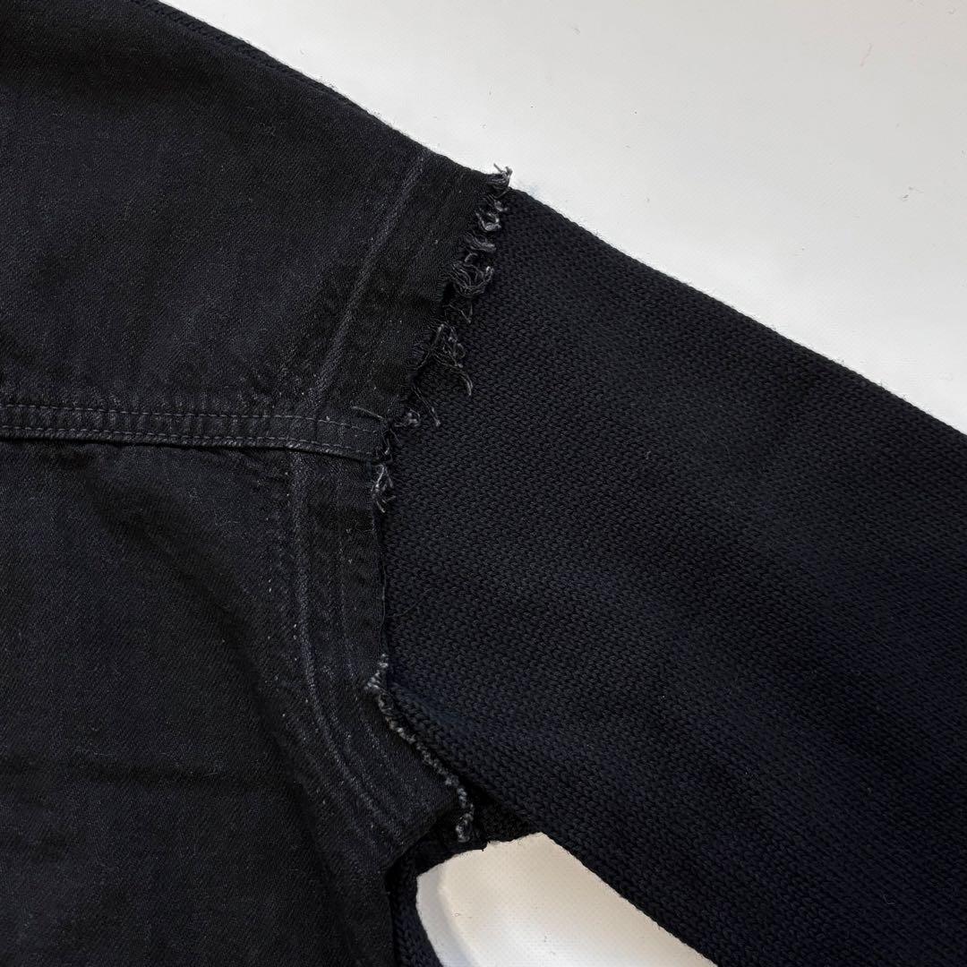 新品 ヒステリックグラマー 異素材デニムジャケット 黒 フリーサイズ 日本製￼