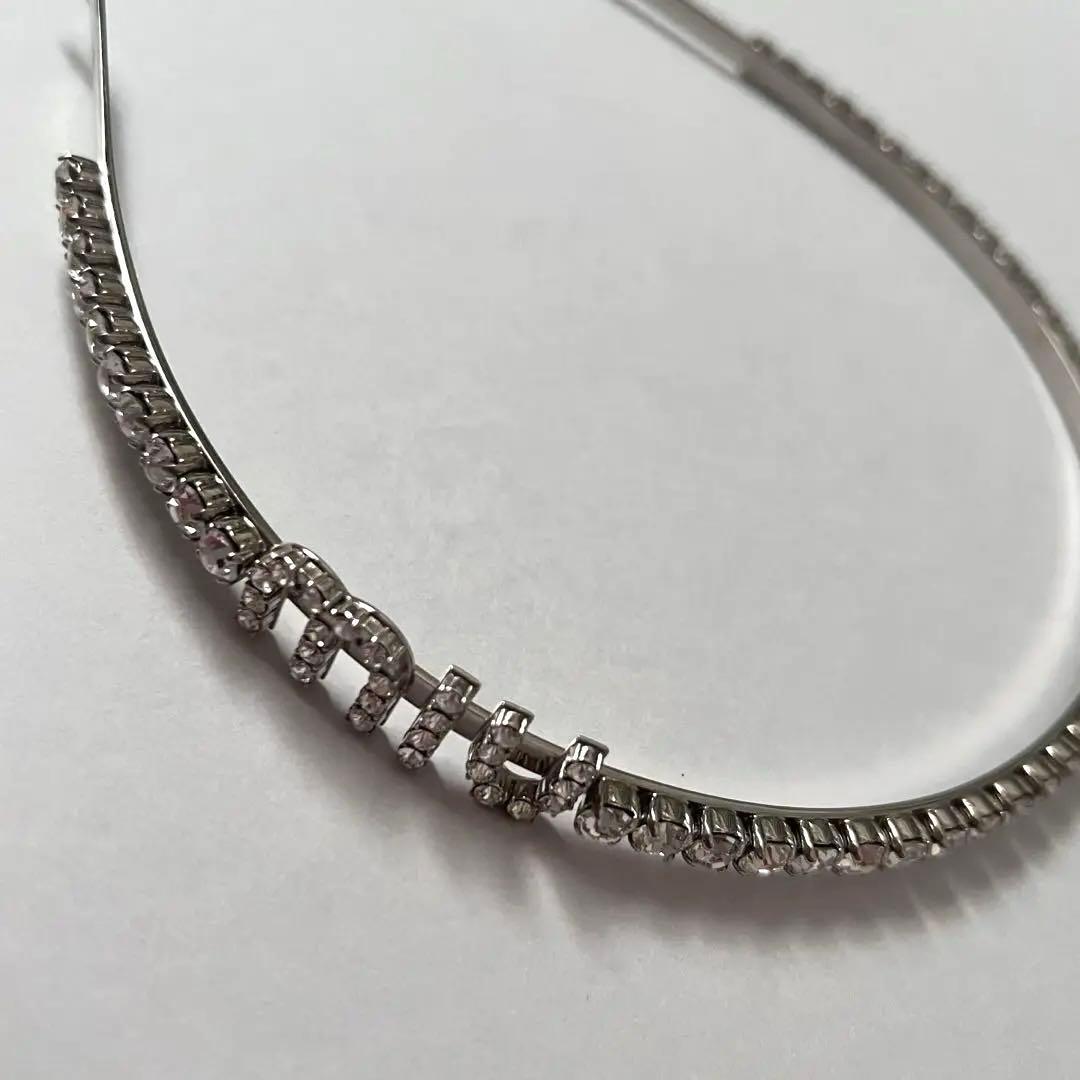 MIUMIU ミュウミュウ リジッド クリスタル カチューシャ