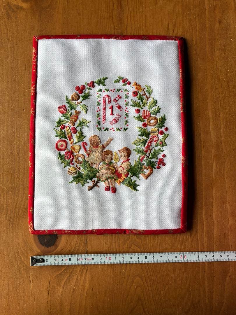 クロスステッチ完成品【アドベントカレンダー風】