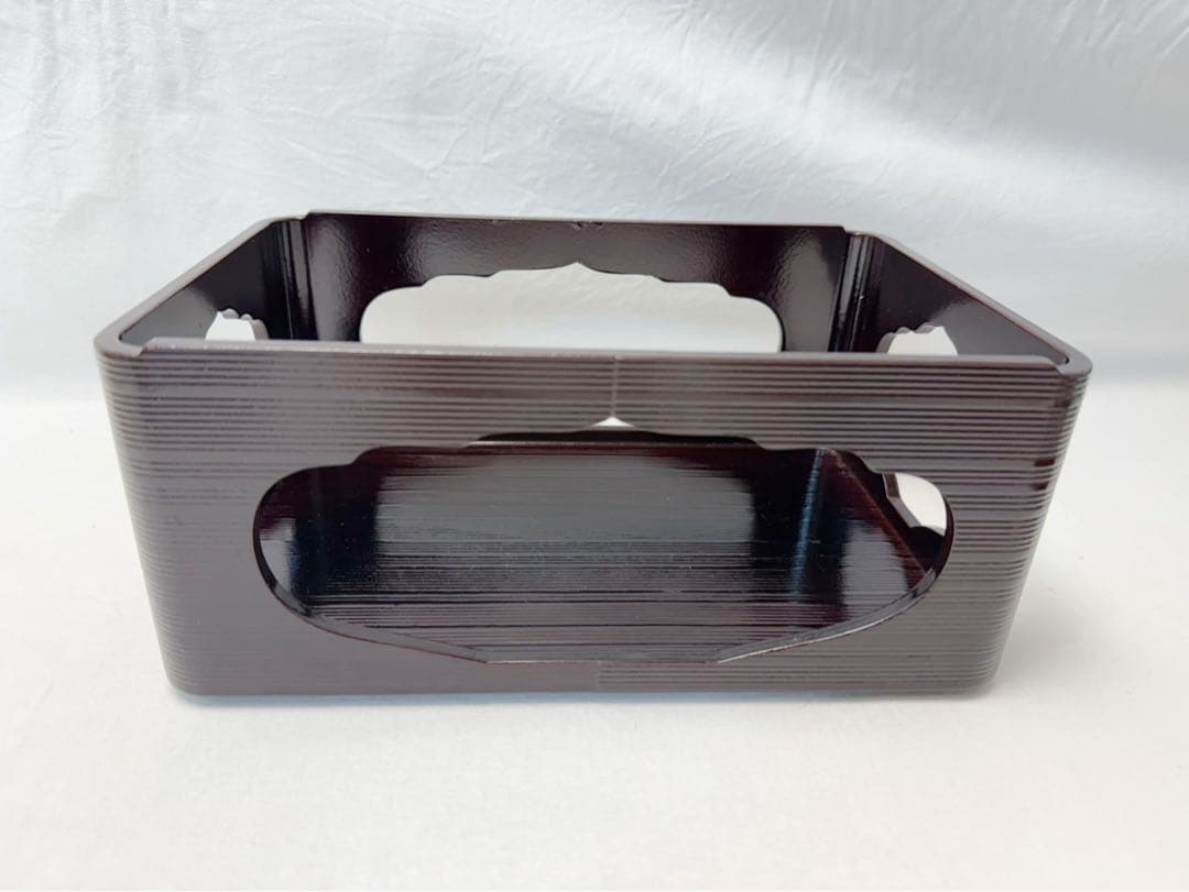 茶道具 木製溜塗 香狭間透 煙草盆 莨盆 玄々斎好写 茶懐石 喫煙具 紙箱