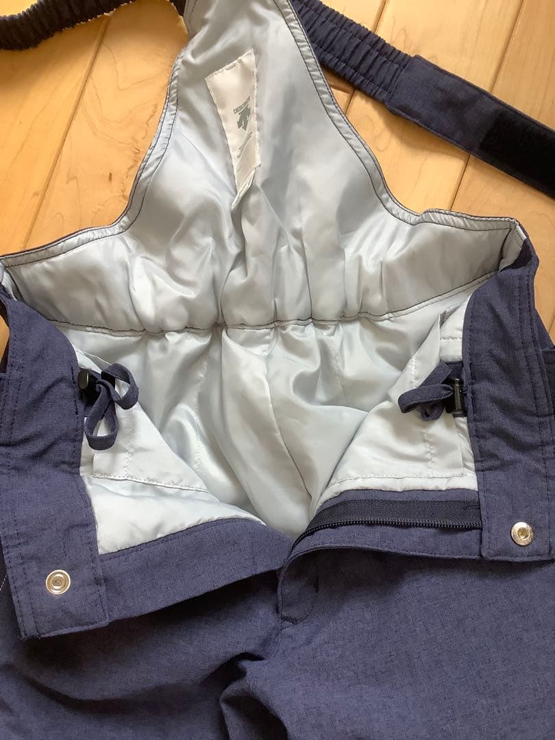 デサント　子ども用スキーウェア 150サイズ　青/白/ネイビー