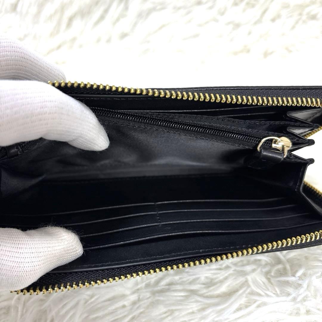 美品✨Vivienne Westwood 長財布　ラウンドジップ　エンボス　黒