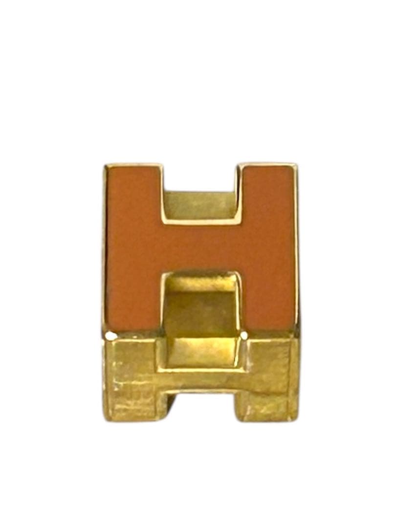 ⭐︎エルメス カージュドアッシュ Hキューブネックレス オレンジ ゴールド