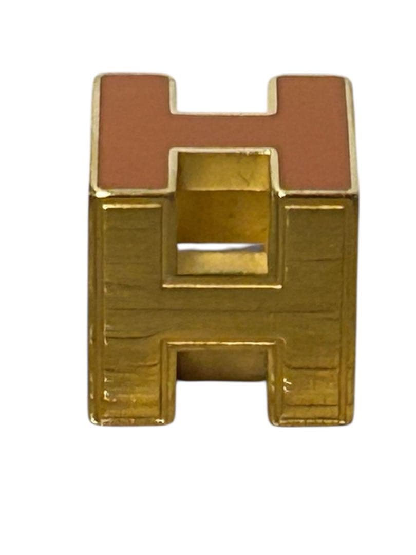 ⭐︎エルメス カージュドアッシュ Hキューブネックレス オレンジ ゴールド