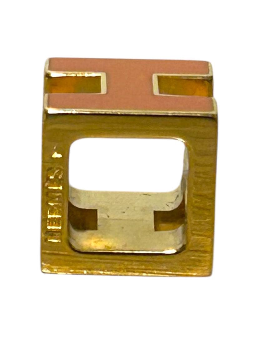 ⭐︎エルメス カージュドアッシュ Hキューブネックレス オレンジ ゴールド