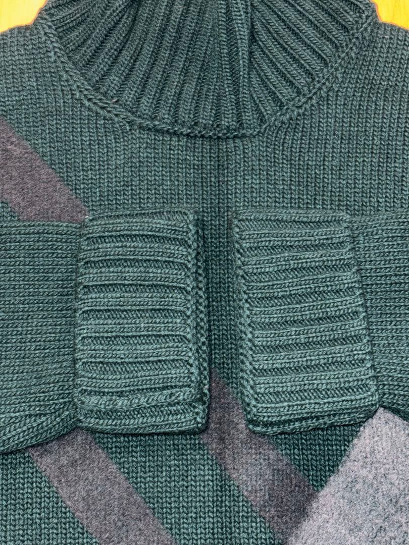 【中古美品】JIL SANDER ダークグリーン タートルネック 46 M,L