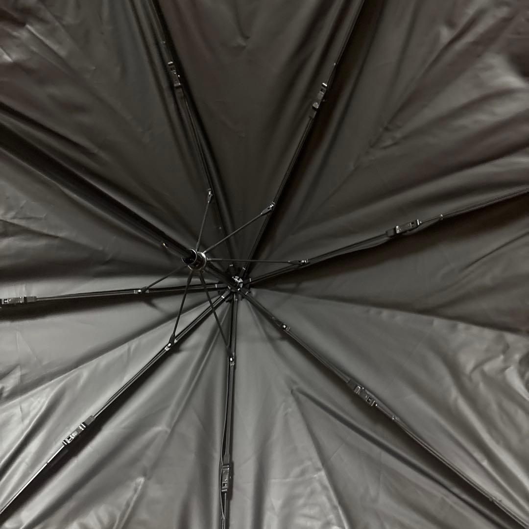 ももな　SUN BARRIER 100 フリル付き折り畳み日傘 ブラック