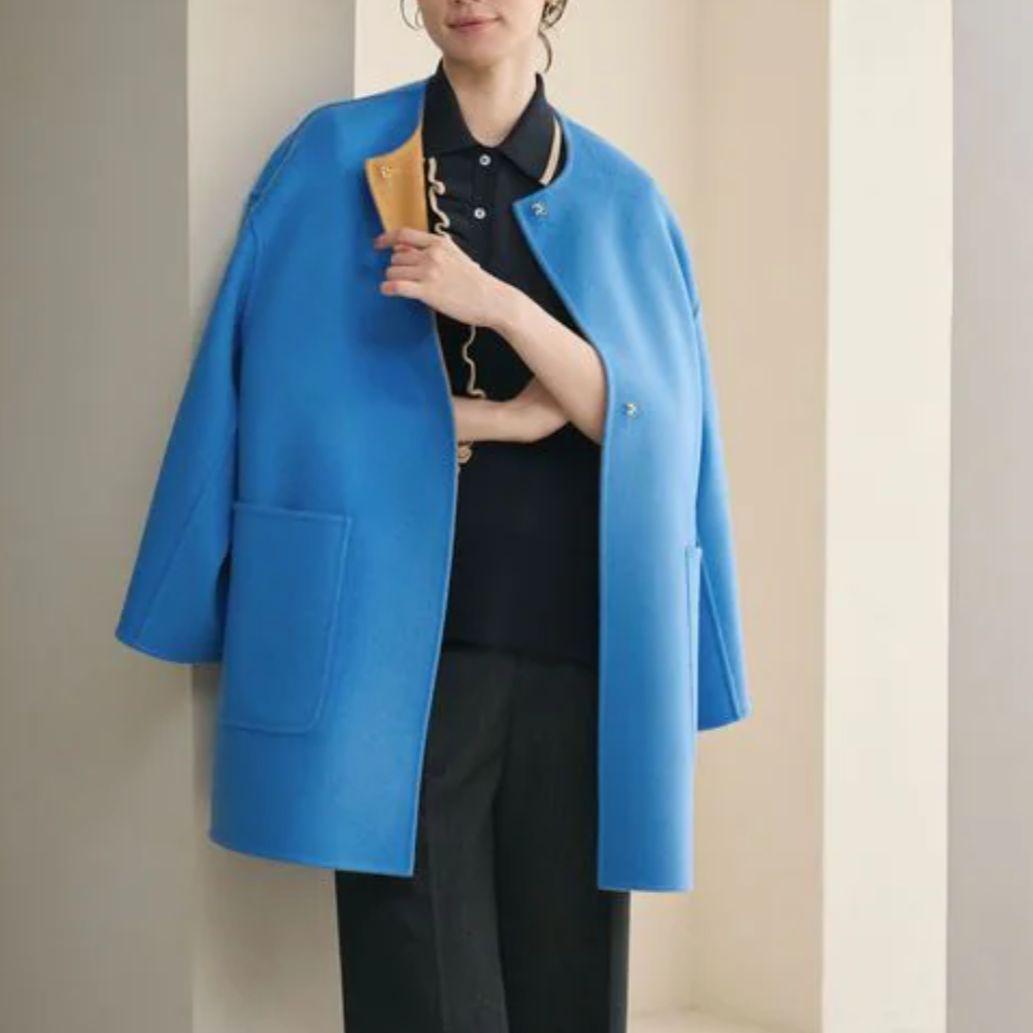 2025AW UNITED ARROWS バイカラー リバー ミドルコート