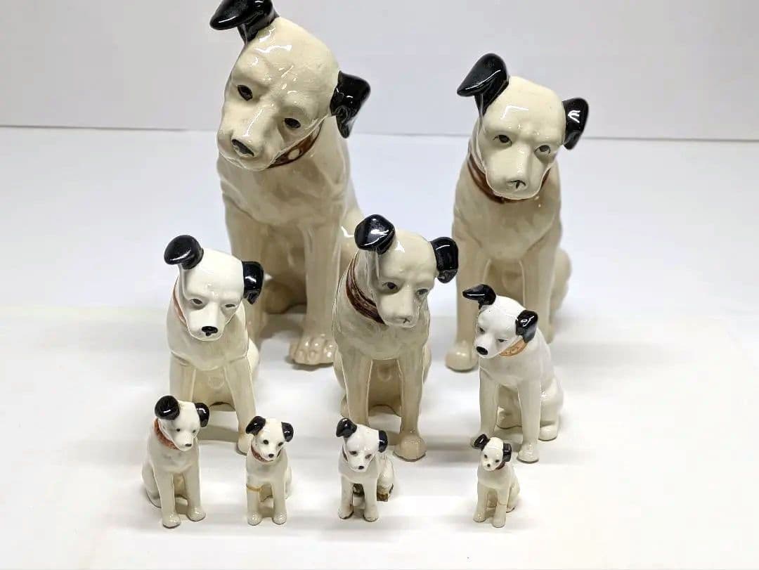 ビクター ニッパー 陶器製置物セット 9体