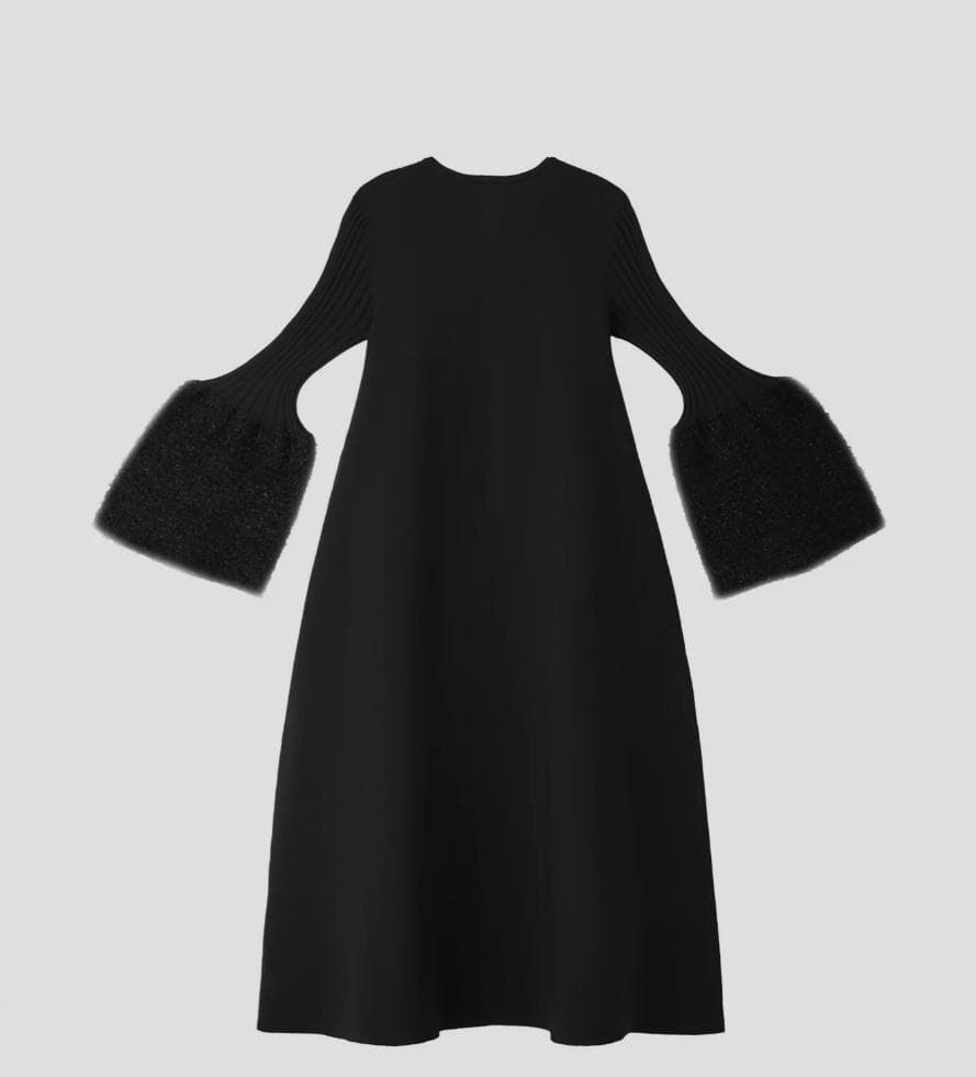 美品★現行品★CFCL シーエフシーエル ベルスリーブフレアドレス3