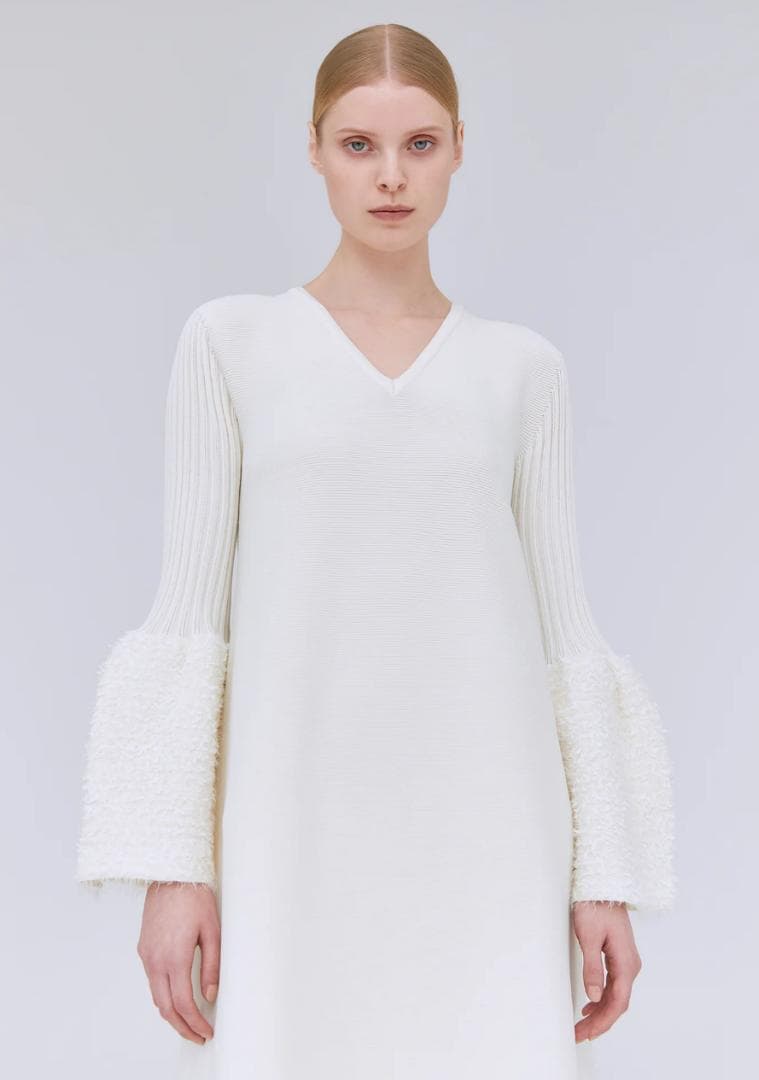 美品★現行品★CFCL シーエフシーエル ベルスリーブフレアドレス3