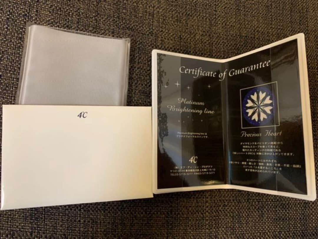 4℃ ヨンドシー　ダイヤモンド　ネックレス　プラチナ　ハート