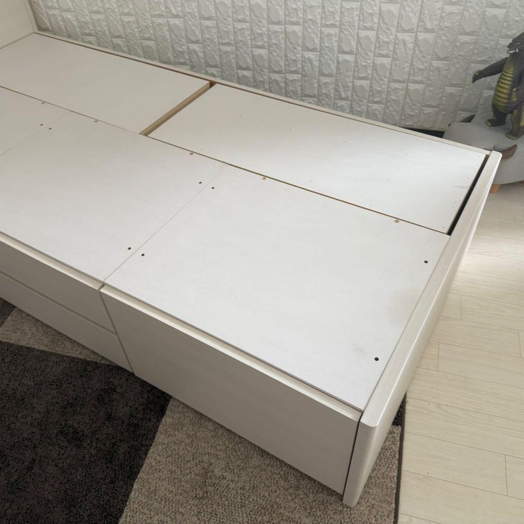 東京23区配送無料✨シングルベッド　フレーム+マットレス　チェスト　美品