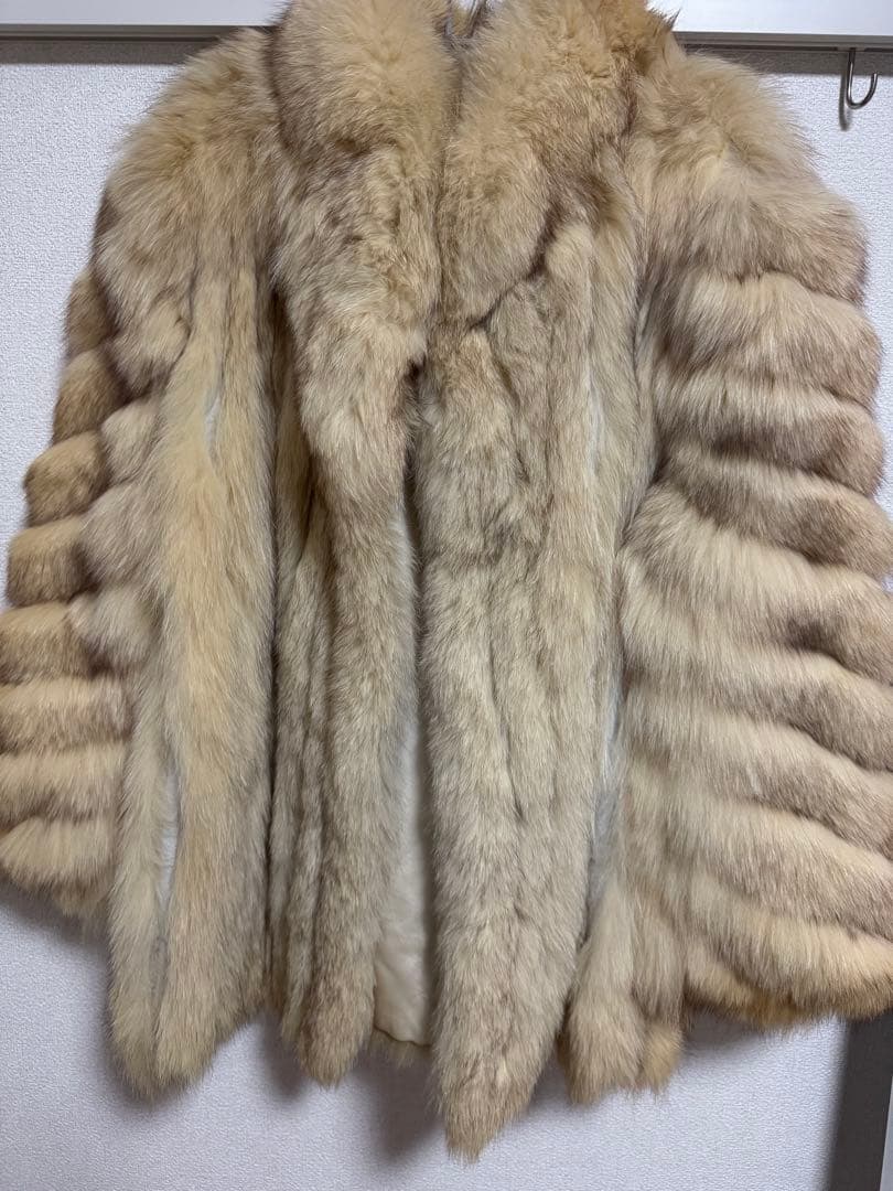 ファーコート　クリームベージュ系