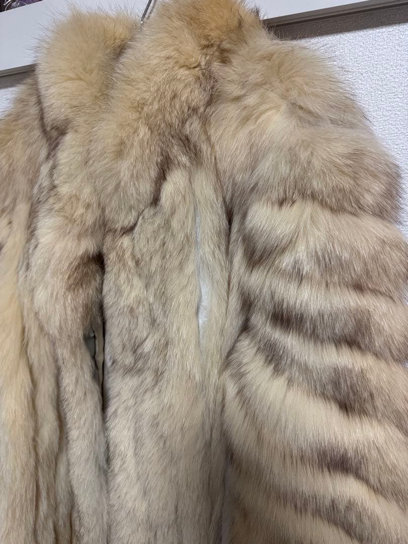 ファーコート　クリームベージュ系