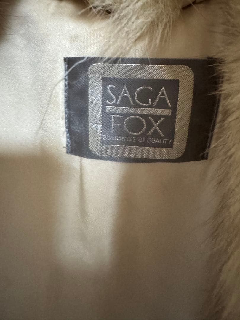 ファーコート　クリームベージュ系