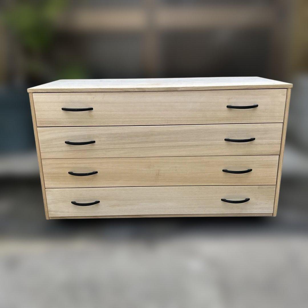 桐箪笥　4段 キャスター付