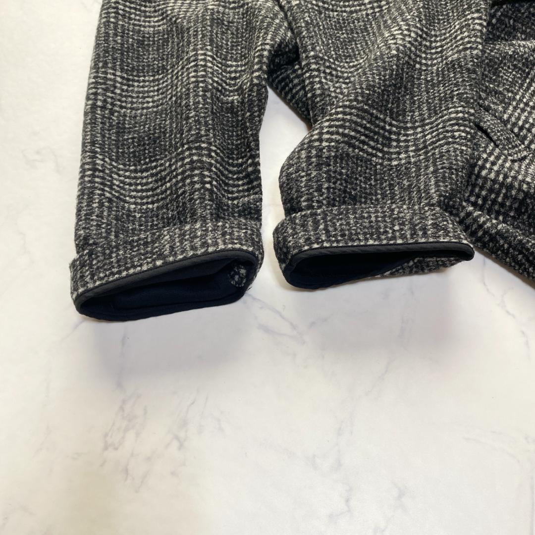 美品✨Spick&Span Wスライバーノーカラーチェックポンチョコート 36