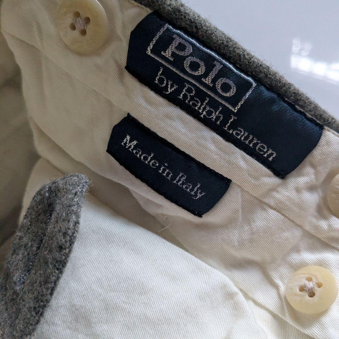 Polo RALPH LAUREN イタリア製 ウール フランネル スラックス