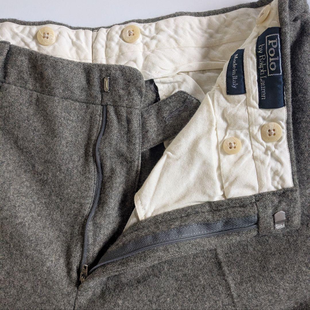 Polo RALPH LAUREN イタリア製 ウール フランネル スラックス