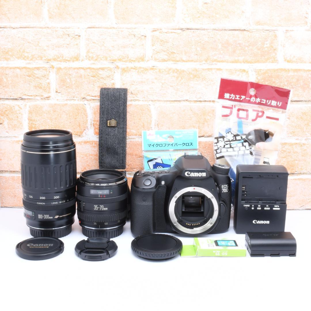 本格撮影✨Canon EOS 70D✨超望遠レンズつき✨一眼レフ入門セット