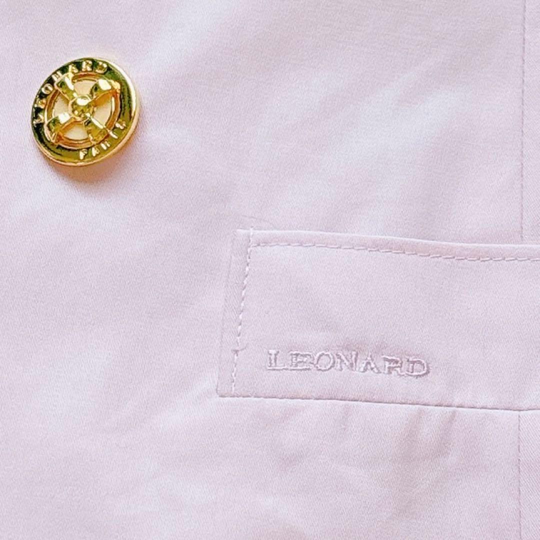 ❁極美品✨レオナール テーラードジャケット 無地 金ボタン 11号 レディース