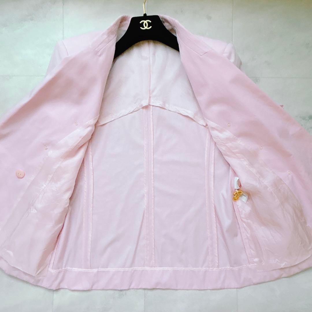 ❁極美品✨レオナール テーラードジャケット 無地 金ボタン 11号 レディース