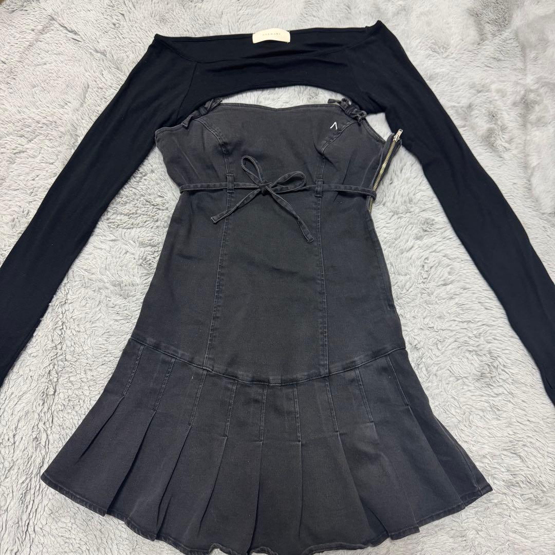 ワンピース ANDMARY Bonnie denim mini dress AM1172