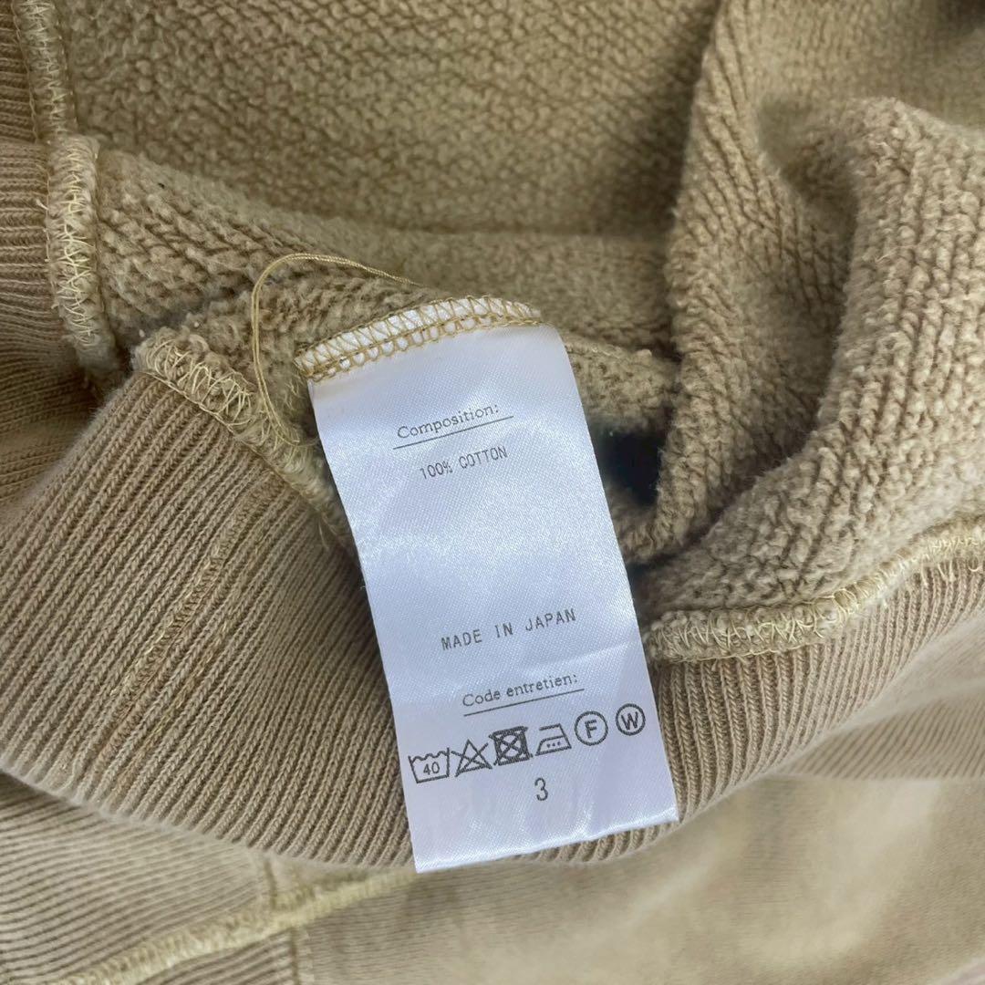 【美品】アプレッセ　ベージュ クルーネック スウェット 100%コットン　3