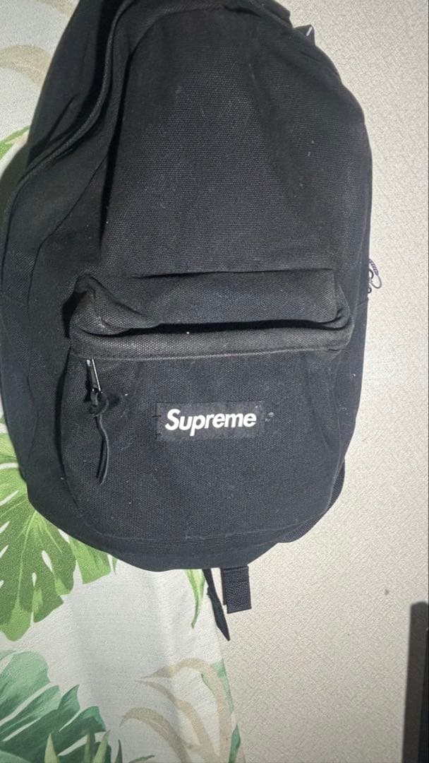 Supreme ブラック リュック・バックパック　キャンパス